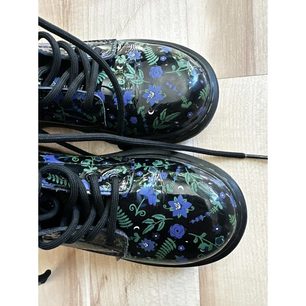 Dr. Martens 1460J Mystic Garden Floral boots girls junior kids shoe size 11